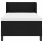 vidaXL Lit boxspring avec matelas avec matelas Noir 90 x 190 cm