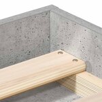 vidaXL Cadre de lit sans matelas gris béton 160x200 cm
