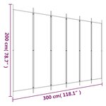 vidaXL Cloison de séparation 6 panneaux Marron 300x200 cm Tissu