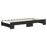vidaXL Lit de jour avec lit gigogne noir 90x200 cm tissu