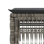 vidaXL Chaises longues avec coussins lot de 2 gris résine tressée