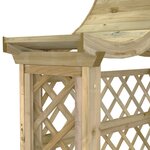 vidaXL Pergola de jardin avec toit et banc Bois de pin imprégné