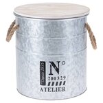H&S Collection Ensemble de boîtes de rangement avec corde 3 Pièces Zinc