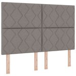 vidaXL Lit à ressorts avec matelas et LED taupe  140x200 cm en tissu