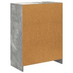 vidaXL Armoire à tiroirs Gris béton 66 x 34 5 x 87 cm