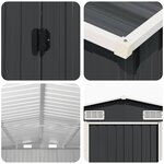 vidaXL Abri de jardin Anthracite 257x990x181 cm Acier galvanisé