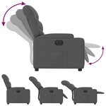 vidaXL Fauteuil inclinable électrique Noir Tissu