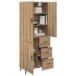 vidaXL Haut Armoire avec tiroir Chêne artisanal 69 5 x 34 x 180 cm