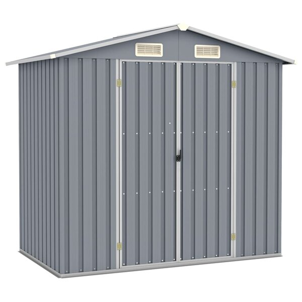vidaXL Abri de jardin Gris 205x129x183 cm Acier galvanisé