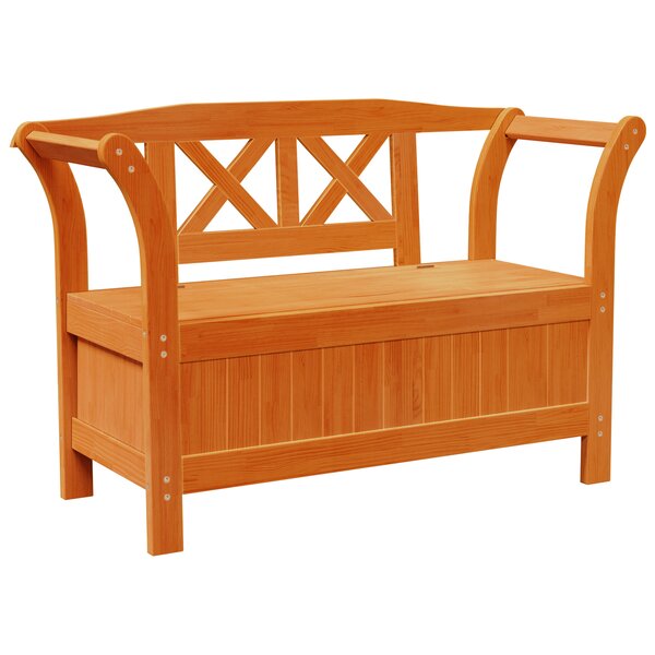 vidaXL Banc de rangement de jardin Acacia 119x76x44 cm Bois massif