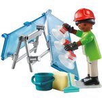 PLAYMOBIL 71754 - Vitrier avec deux vitres  seau et accessoires