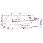 vidaXL Canapé-lit en forme de L gris clair 260x140x70 cm velours
