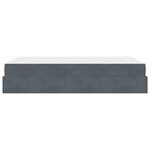 vidaXL Cadre de lit avec matelas Gris foncé 140 x 190 cm Velours