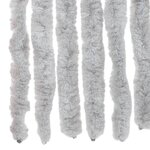 vidaXL Rideau anti-mouches gris 100x200 cm chenille