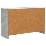 vidaXL Buffet Gris béton 89 x 34 5 x 57 cm Bois d'ingénierie