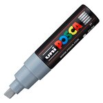 Marqueur pointe large biseautée pc8k 8mm gris x 6 POSCA