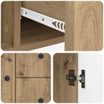 vidaXL Buffet Chêne artisanal 89 x 34 5 x 60 cm Bois d'ingénierie