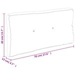 vidaXL Coussin de palette motif à carreaux rouge 70x40x12 cm tissu