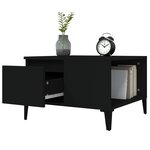 vidaXL Table basse noir 55x55x36 5 cm bois d'ingénierie