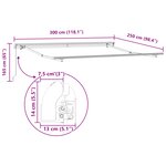 vidaXL Auvent Rétractable Manuel Multicolore 300x250 cm