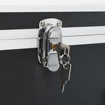vidaXL Boîtes de rangement 2 Pièces Noir Aluminium