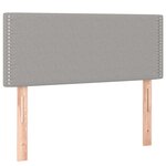 vidaXL Sommier à lattes de lit avec matelas Gris clair 80x200 cm Tissu
