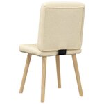vidaXL Chaises à manger lot de 6 crème tissu