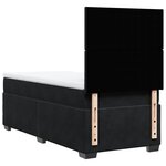 vidaXL Sommier à lattes de lit et matelas Noir 80x200 cm Velours