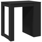 vidaXL Table de bar noir 102x70x103 5 cm bois d'ingénierie