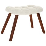 vidaXL Chaise à bascule avec repose-pied crème velours