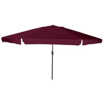 vidaXL Parasol de jardin Rouge et Noir 395 x 395 x 245 cm