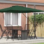 vidaXL Parasol Roma Vert 286 x 285 x 265 cm Polyester et Aluminium