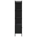 vidaXL Bibliothèque avec portes noir 76 5x30x154 5cm bois d'ingénierie