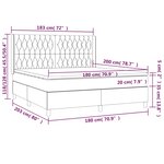 vidaXL Sommier à lattes de lit et matelas Gris foncé 180x200cm Velours