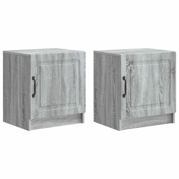 vidaXL Cabinet de chevet 2 Pièces Sonoma gris 43 x 34 5 x 47 cm