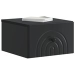 vidaXL Cabinet de chevet mural 2 Pièces Noir 33 x 34 5 x 20 cm