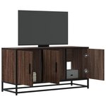 vidaXL Meuble TV chêne marron 100x35x50 cm bois d'ingénierie et métal