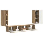 vidaXL Ensemble meuble TV 4 Pièces Chêne artisanal Bois d'ingénierie
