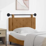 vidaXL Tête de lit suspendue Marron Velours