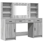 Ensemble coiffeuse 3 pièces vidaXL - Bois d'ingénierie gris sonoma