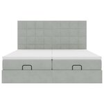 VidaXL Cadre de lit ottoman et matelas gris clair 160x200cm velours