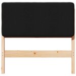 vidaXL Tête de lit capitonnée Marron et Noir 75 cm Pin massif