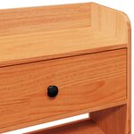 vidaXL Tête de lit avec rangement cire marron 120cm bois massif de pin