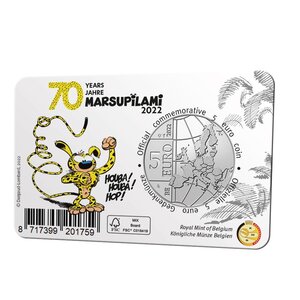 5 Euros 2022 - 70 ans du Marsupilami (version couleur)