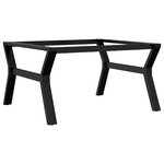 vidaXL Pieds de table basse cadre en Y 80x70x43 cm fonte