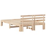 vidaXL Cadre de lit en bois de pin Bois naturel Bois massif 140 x 190 cm