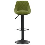 vidaXL Tabouret de bar Vert clair Velours