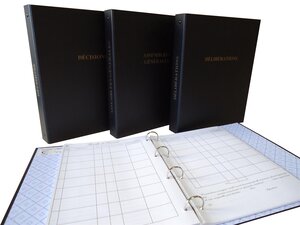 Classeur Reliure REGISTRE DE PRESENCE Titre Doré + Recharge 100F ELVE