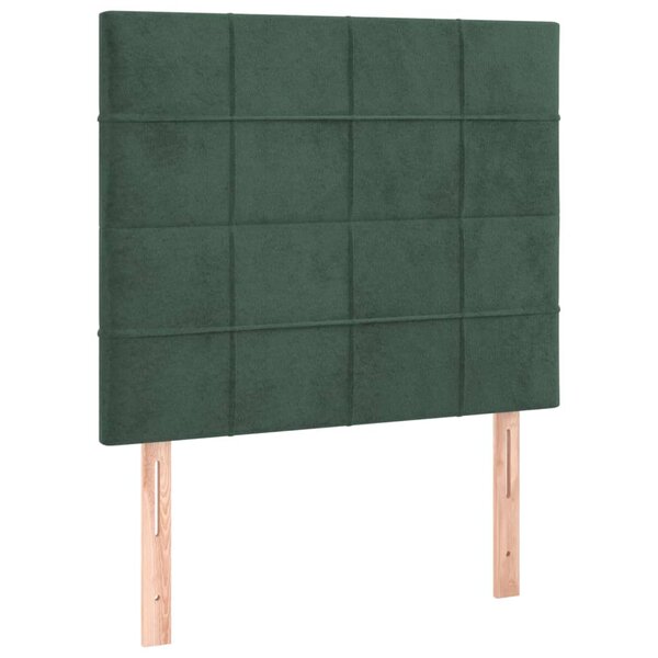 vidaXL Têtes de lit 2 Pièces Vert foncé 80x5x78/88 cm Velours