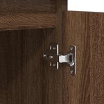 vidaXL Buffet avec tiroirs chêne brun 100 5x35x76 cm bois d'ingénierie